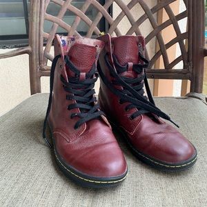 Dr. Martens Airwair Bouncing Sole Boots in Cherry